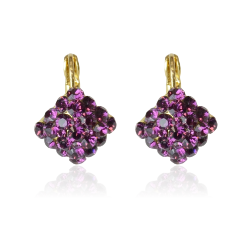Kolczyki Colibra P11225Au Swarovski Amethyst 204
