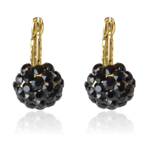 Kolczyki Colibra P8126Au Swarovski Jet 280