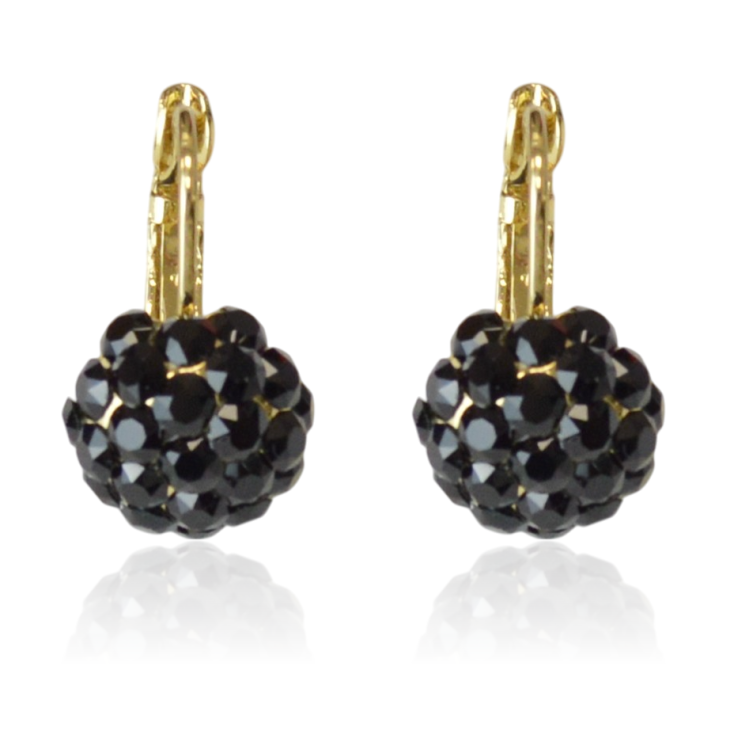 Kolczyki Colibra P8126Au Swarovski Jet 280