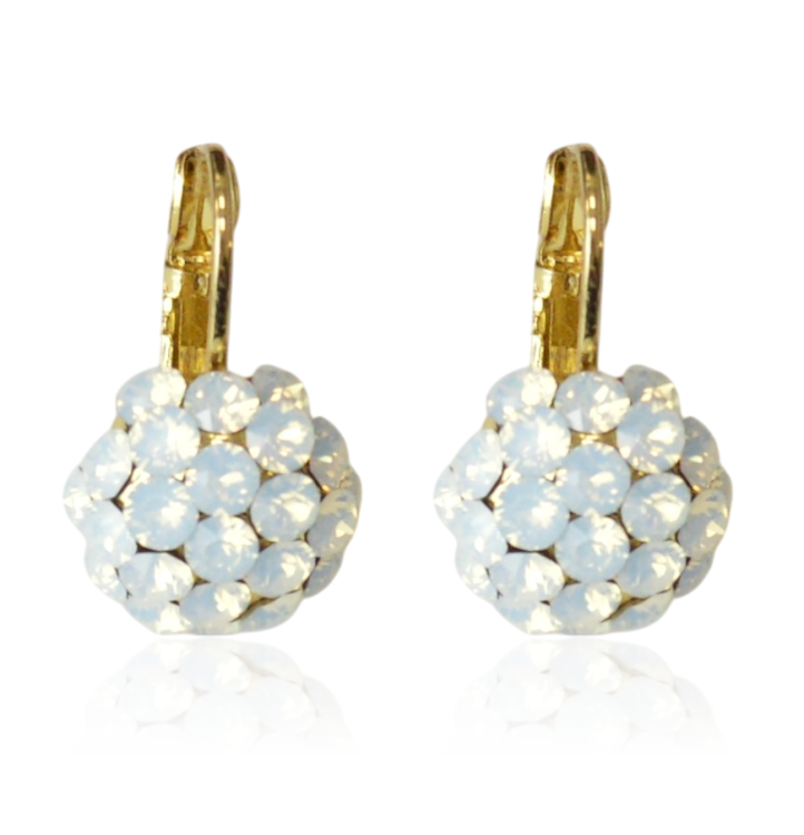 Kolczyki Colibra P8126Au Swarovski White Opal 234