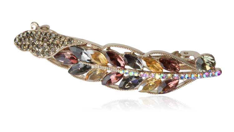 Spinka do włosów automatyczna z cyrkonii mix