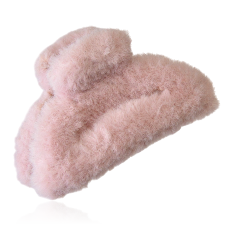 Spinka szczęka futerkowa miś pudrowy róż