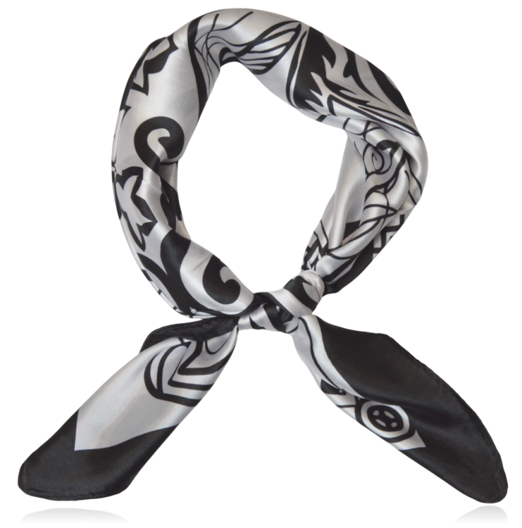Apaszka z domieszką jedwabiu B&W Ornament