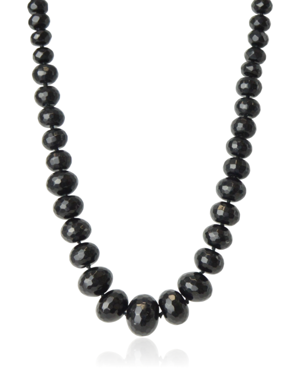 Naszyjnik z onyksu szlifowanego stopniowany