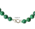 Naszyjnik korale kulki imitujące malachit - zapięcie
