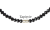 Naszyjnik I-rzędowy z kryształków fasetowanych czarny - zapięcie