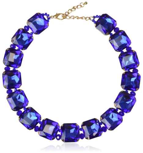 Naszyjnik kolia z szafirowych kryształów