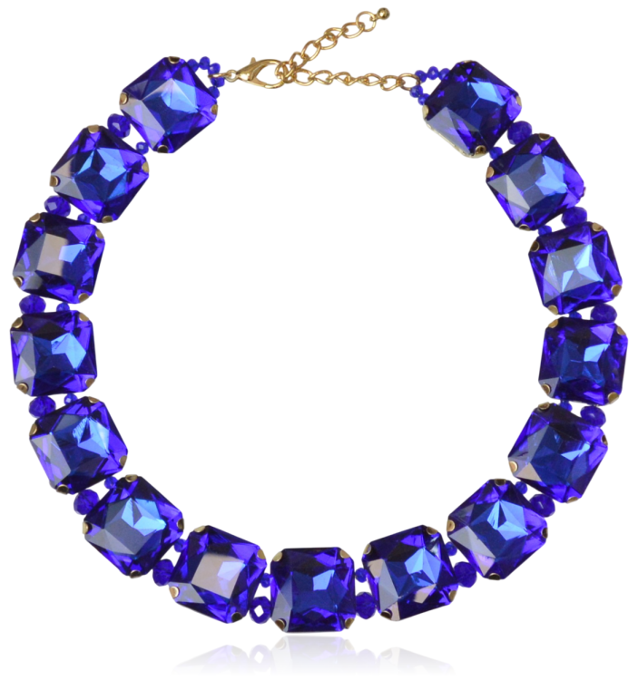 Naszyjnik kolia z szafirowych kryształów