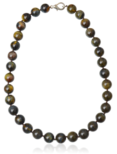 Naszyjnik korale z sokolego i tygrysiego oka
