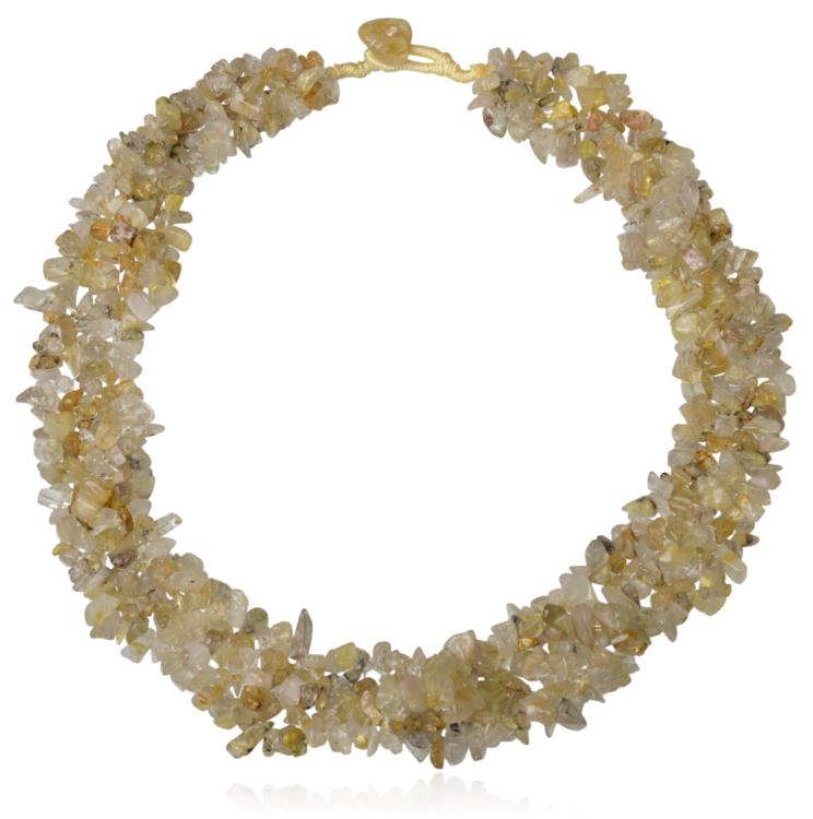 Naszyjnik kołnierzyk sieczka cytryn