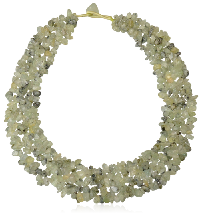 Naszyjnik kołnierzyk sieczka prehnit