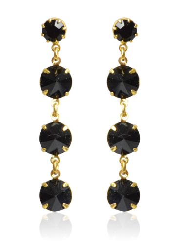 Kolczyki z kryształków Strass czarne