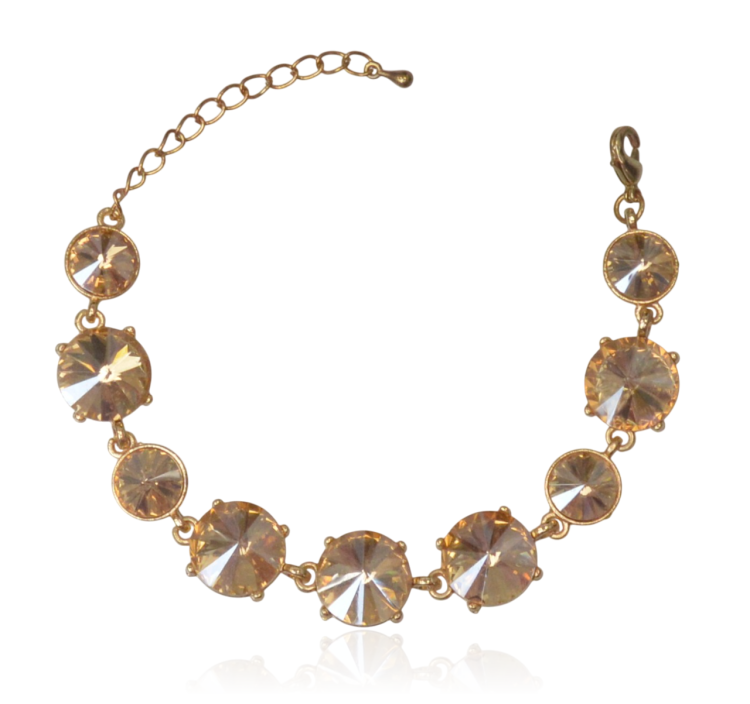 Bransoletka z okrągłych miodowych kryształów