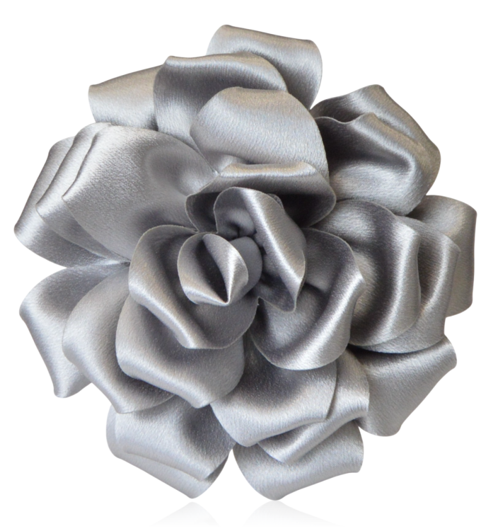 Broszko-spinka kwiat gołębi szary 15 cm