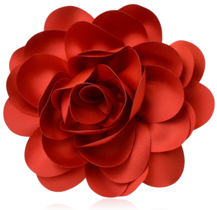 Broszko-spinka kwiat 15 cm czerwony