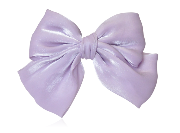 Spinka automatyczna kokarda z połyskiem lila