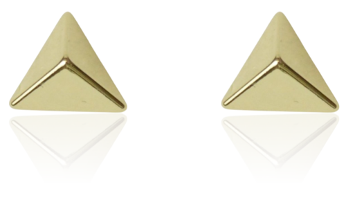 Kolczyki Colibra P4235Au trójkąty 3d złote