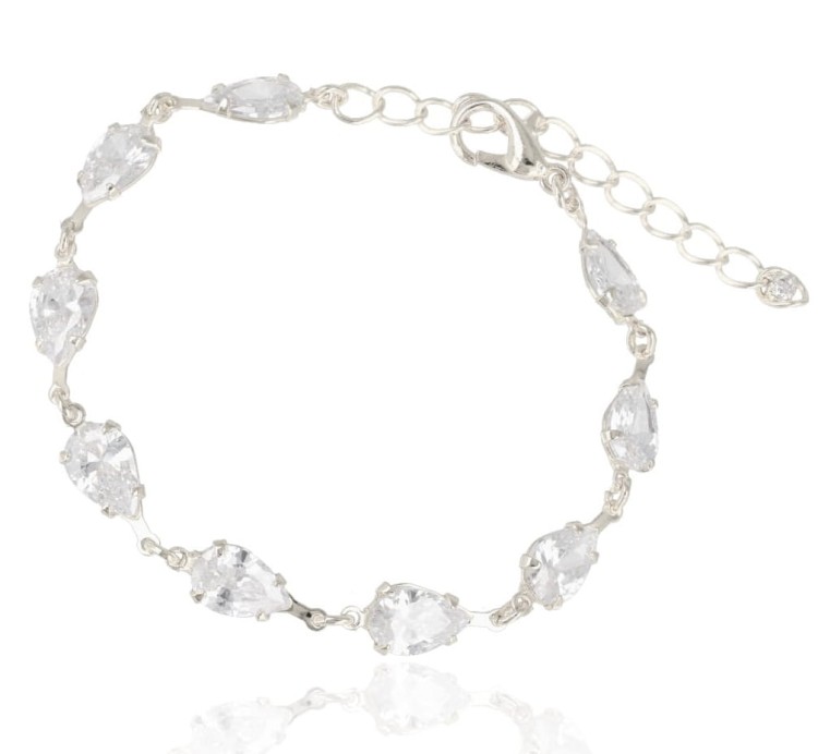 Bransoletka z czeskich kryształów w formie łezki