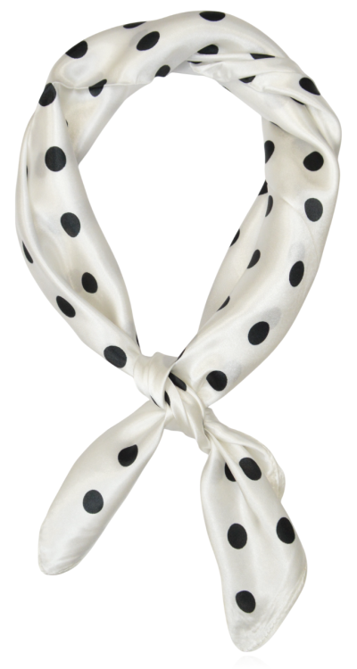 Mała apaszka z domieszką jedwabiu Polka dots