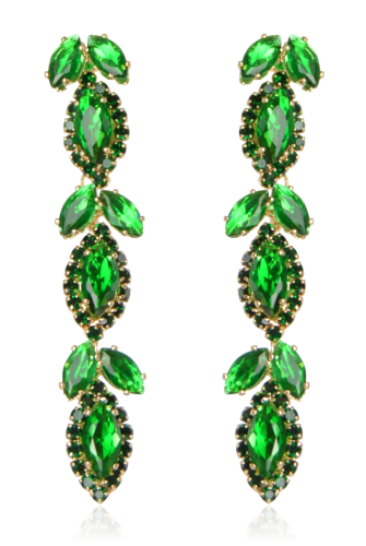 Kolczyki z cyrkonii kubicznej zielone