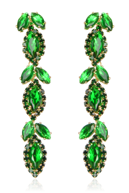 Kolczyki z cyrkonii kubicznej zielone