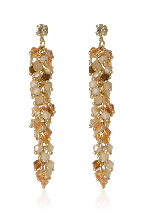 Kolczyki gronka na sztyfcie z cyrkonią