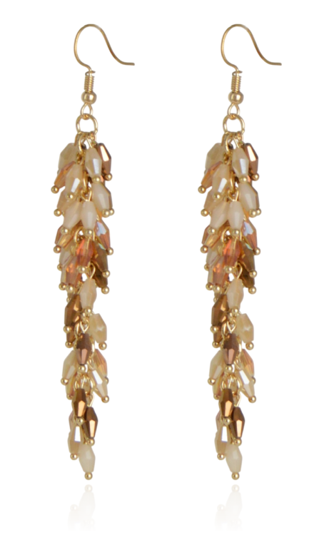 Kolczyki gronka miodowo-brązowe