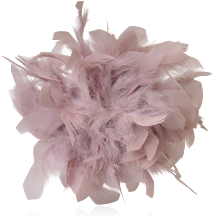 Broszko-spinka pióra marabut duży liliowy