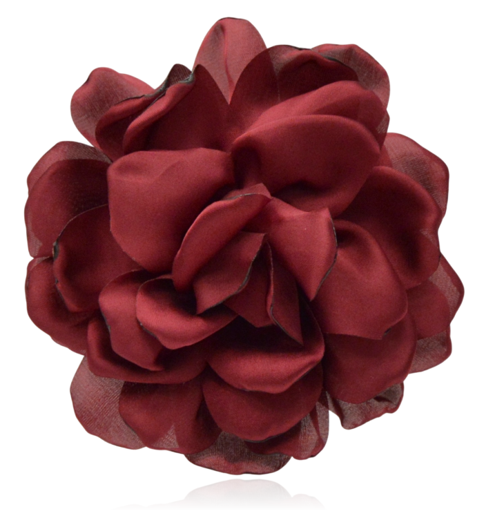 Broszko-spinka kwiat wino 12 cm