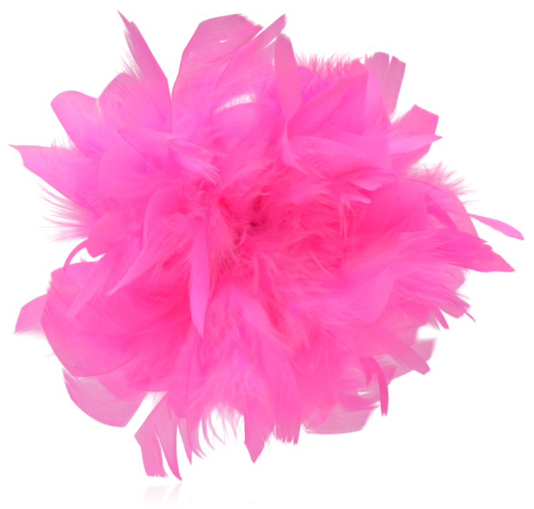 Broszko-spinka pióra marabut duży intensywny róż