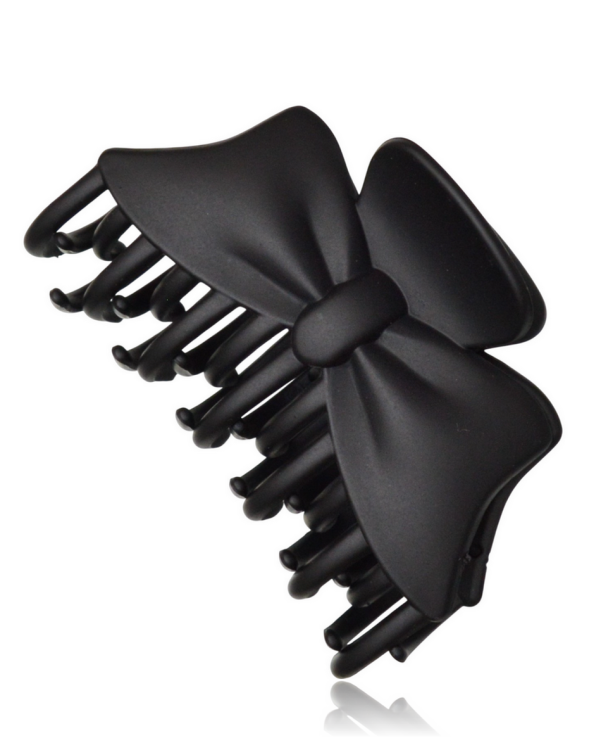 Spinka do włosów kokarda matowa czarna