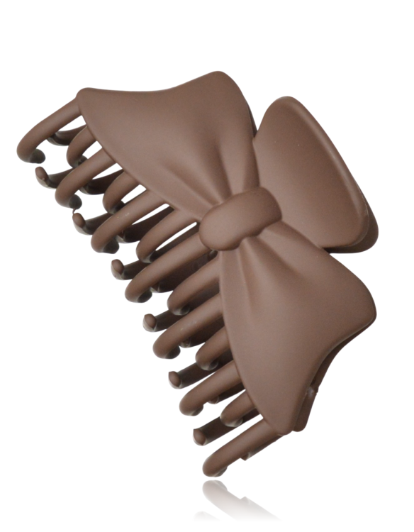 Spinka do włosów kokarda matowa czekoladowa