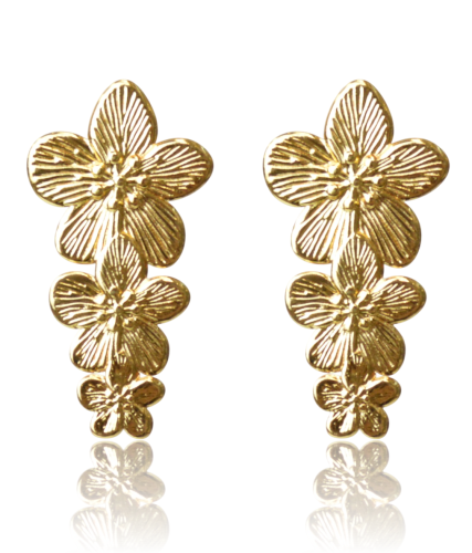 Kolczyki Złote Kwiaty Kaskada – Stal