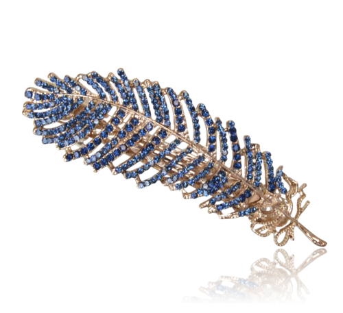 Spinka Automatyczna Pióro Granatowe Cyrkonie Rosegold