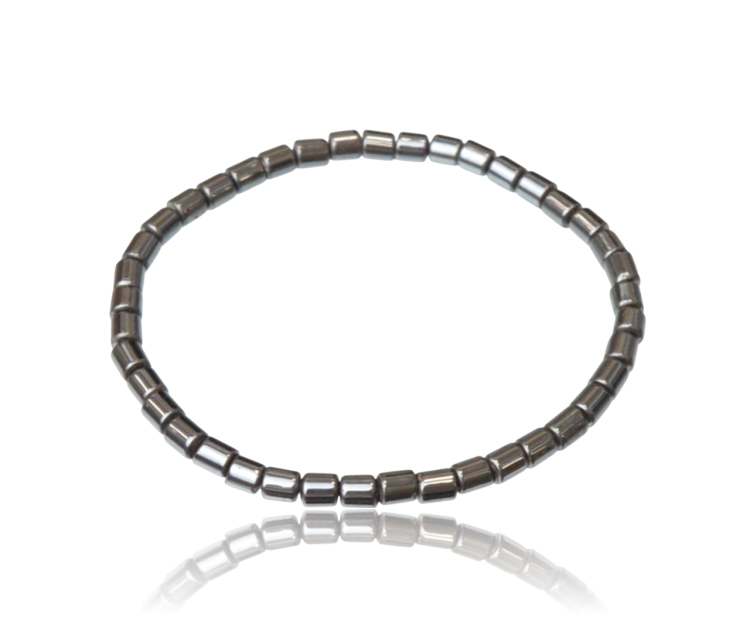 Bransoletka Hematyt Cylinder 4mm Na Gumce