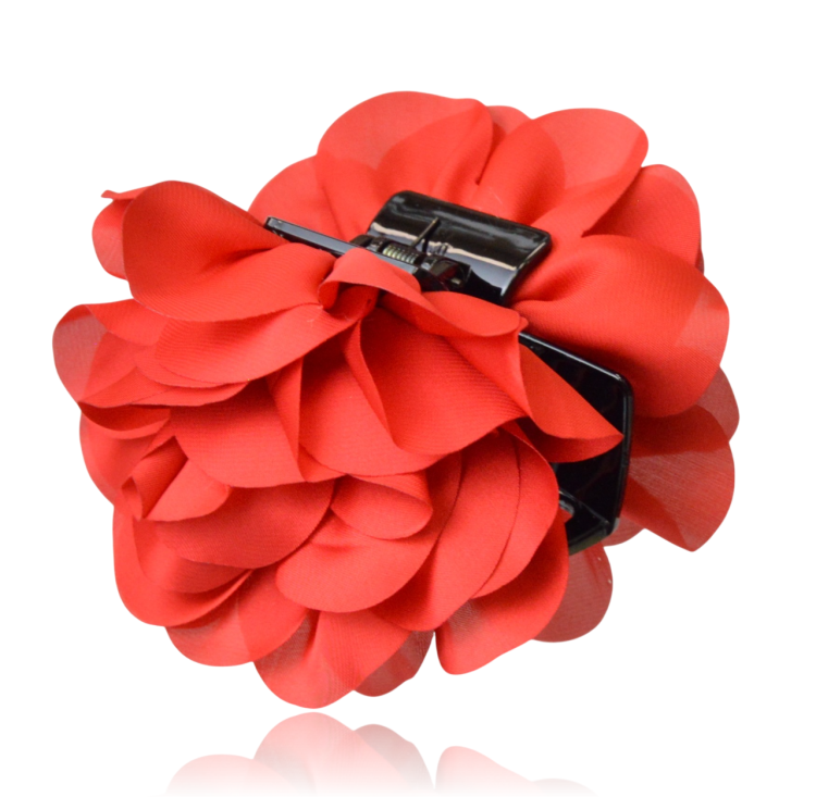 Klamra-Szczęka Kwiatek Czerwony - Styl Boho/Flamenco