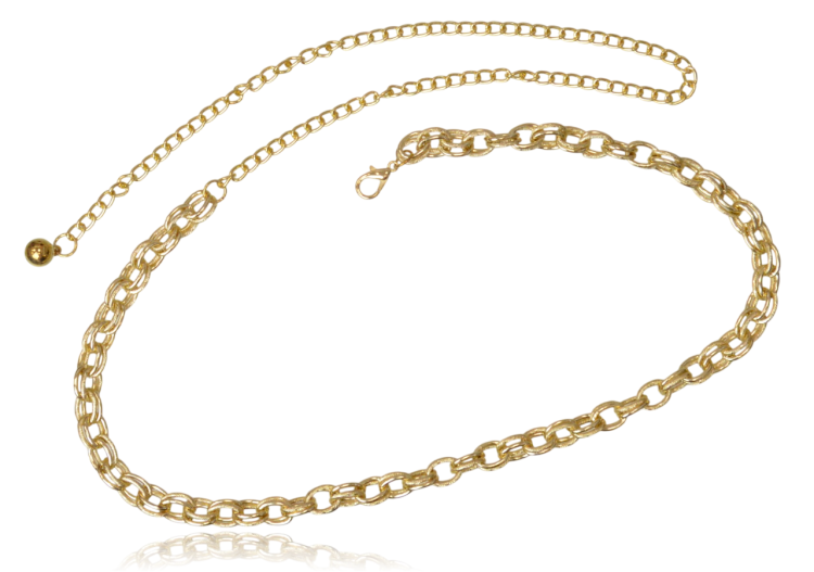 Złoty Pasek Łańcuchowy | Chain Belt Glam
